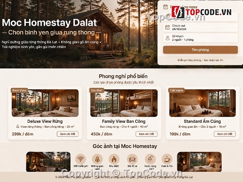 homestay,template homestay,landing page homestay,homestay da lat,dat phong